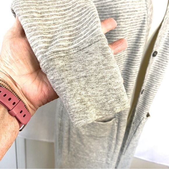 JAMES PERSE LONG BUTTON FRONT FLEECE CARDIGAN - Picture 10 of 15